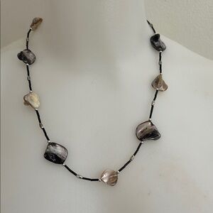Elegant Black and Silver Women's Necklace